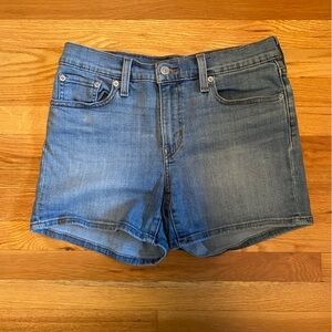 Levi's Classic Blue Denim Shorts for Women
